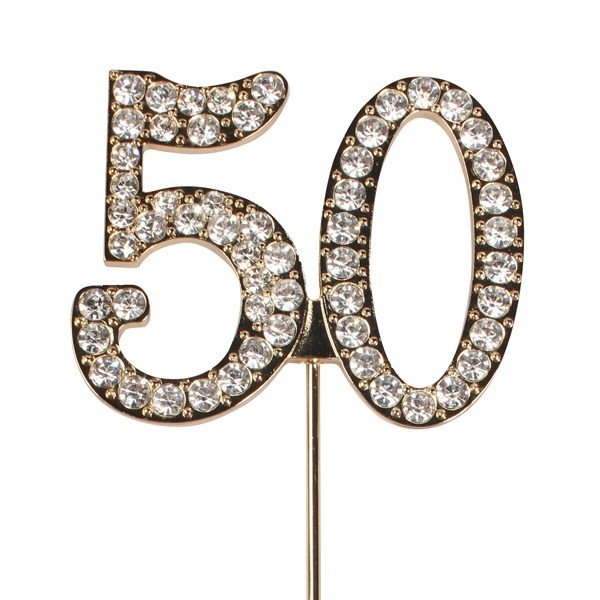 Diamante Number Pic Gold - 50